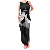 New Zealand South Island Football Custom Family Matching Tank Maxi Dress and Hawaiian Shirt Aoraki Mount Cook With Kiwi Maori Pattern LT14 Mom's Dress Black - Polynesian Pride