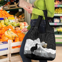 New Zealand South Island Football Custom Grocery Bag Aoraki Mount Cook With Kiwi Maori Pattern LT14 - Polynesian Pride
