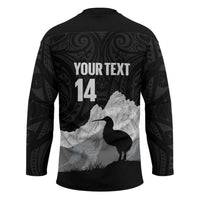 New Zealand South Island Football Custom Hockey Jersey Aoraki Mount Cook With Kiwi Maori Pattern LT14 - Polynesian Pride