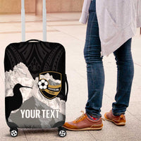 New Zealand South Island Football Custom Luggage Cover Aoraki Mount Cook With Kiwi Maori Pattern