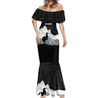 New Zealand South Island Football Custom Mermaid Dress Aoraki Mount Cook With Kiwi Maori Pattern LT14 - Polynesian Pride