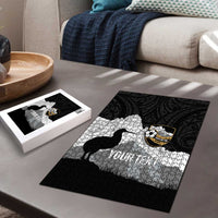 New Zealand South Island Football Custom Puzzle Aoraki Mount Cook With Kiwi Maori Pattern LT14 - Polynesian Pride