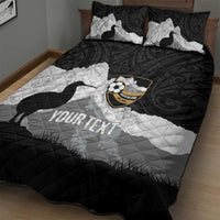 New Zealand South Island Football Custom Quilt Bed Set Aoraki Mount Cook With Kiwi Maori Pattern LT14 - Polynesian Pride