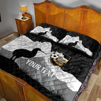 New Zealand South Island Football Custom Quilt Bed Set Aoraki Mount Cook With Kiwi Maori Pattern LT14 - Polynesian Pride
