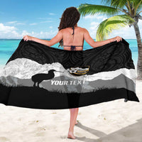 New Zealand South Island Football Custom Sarong Aoraki Mount Cook With Kiwi Maori Pattern LT14 - Polynesian Pride