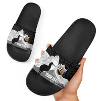 New Zealand South Island Football Custom Slide Sandals Aoraki Mount Cook With Kiwi Maori Pattern LT14 - Polynesian Pride
