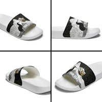 New Zealand South Island Football Custom Slide Sandals Aoraki Mount Cook With Kiwi Maori Pattern LT14 - Polynesian Pride
