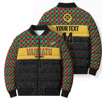 Vanuatu Football Custom Bomber Puffer Jacket Go Chiefs Basket-weave Pattern