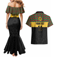 Vanuatu Football Custom Couples Matching Mermaid Dress and Hawaiian Shirt Go Chiefs Basket-weave Pattern LT14 - Polynesian Pride