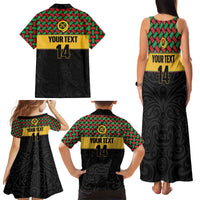 Vanuatu Football Custom Family Matching Tank Maxi Dress and Hawaiian Shirt Go Chiefs Basket-weave Pattern LT14 - Polynesian Pride