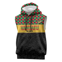 Vanuatu Football Custom Sleeveless Hoodie Go Chiefs Basket-weave Pattern