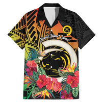 Vanuatu Boar Tusk Yumi Yumi Yumi Family Matching Mermaid Dress and Hawaiian Shirt Independens Dei Long God Yumi Stanap LT14 Dad's Shirt - Short Sleeve Black - Polynesian Pride