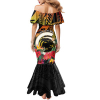 Vanuatu Boar Tusk Yumi Yumi Yumi Family Matching Mermaid Dress and Hawaiian Shirt Independens Dei Long God Yumi Stanap LT14 - Polynesian Pride