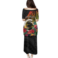 Vanuatu Boar Tusk Yumi Yumi Yumi Family Matching Puletasi and Hawaiian Shirt Independens Dei Long God Yumi Stanap LT14 - Polynesian Pride