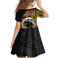 Vanuatu Boar Tusk Yumi Yumi Yumi Family Matching Summer Maxi Dress and Hawaiian Shirt Independens Dei Long God Yumi Stanap LT14 - Polynesian Pride