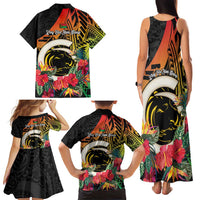 Vanuatu Boar Tusk Yumi Yumi Yumi Family Matching Tank Maxi Dress and Hawaiian Shirt Independens Dei Long God Yumi Stanap LT14 - Polynesian Pride