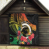 Vanuatu Boar Tusk Yumi Yumi Yumi Quilt Independens Dei Long God Yumi Stanap LT14 - Polynesian Pride