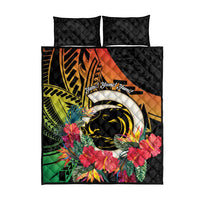 Vanuatu Boar Tusk Yumi Yumi Yumi Quilt Bed Set Independens Dei Long God Yumi Stanap LT14 - Polynesian Pride