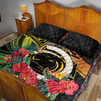 Vanuatu Boar Tusk Yumi Yumi Yumi Quilt Bed Set Independens Dei Long God Yumi Stanap LT14 - Polynesian Pride
