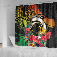 Vanuatu Boar Tusk Yumi Yumi Yumi Shower Curtain Independens Dei Long God Yumi Stanap LT14 - Polynesian Pride