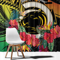Vanuatu Boar Tusk Yumi Yumi Yumi Window Curtain Independens Dei Long God Yumi Stanap LT14 - Polynesian Pride
