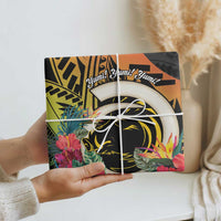 Vanuatu Boar Tusk Yumi Yumi Yumi Wrapping Paper Independens Dei Long God Yumi Stanap LT14 - Polynesian Pride