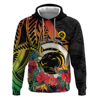 Vanuatu Boar Tusk Yumi Yumi Yumi Zip Hoodie Independens Dei Long God Yumi Stanap LT14 Pullover Hoodie Black - Polynesian Pride