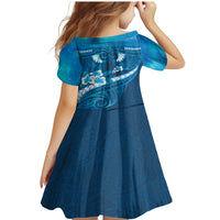 Blue Polynesia Family Matching Mermaid Dress and Hawaiian Shirt Tribal Pattern Tropical Frangipani LT14 - Polynesian Pride