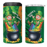 St Patrick's Day Hawaii 4 in 1 Can Cooler Tumbler Hauoli Maoli Funny Shaka Leprechaun LT14 One Size: 16 oz Green - Polynesian Pride