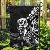 Hafa Adai Guam Discovery Day Garden Flag Chamorro Latte Stone Hand Black Version
