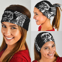 Hafa Adai Guam Discovery Day Neck Gaiter Chamorro Latte Stone Hand Black Version