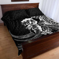 Hafa Adai Guam Discovery Day Quilt Bed Set Chamorro Latte Stone Hand Black Version