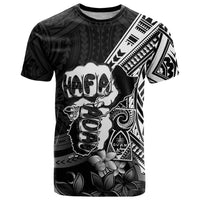 Hafa Adai Guam Discovery Day T Shirt Chamorro Latte Stone Hand Black Version