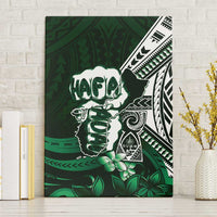 Hafa Adai Guam Discovery Day Canvas Wall Art Chamorro Latte Stone Hand Green Version LT14 Without Frame Green - Polynesian Pride