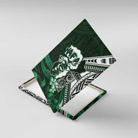 Hafa Adai Guam Discovery Day Canvas Wall Art Chamorro Latte Stone Hand Green Version LT14 With Frame Green - Polynesian Pride