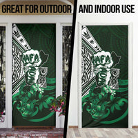 Hafa Adai Guam Discovery Day Door Cover Chamorro Latte Stone Hand Green Version