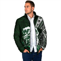 Hafa Adai Guam Discovery Day Padded Jacket Chamorro Latte Stone Hand Green Version