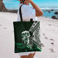 Hafa Adai Guam Discovery Day Tote Bag Chamorro Latte Stone Hand Green Version