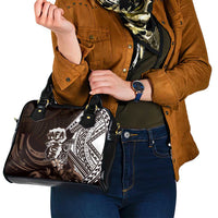 Hafa Adai Guam Discovery Day Shoulder Handbag Chamorro Latte Stone Hand Brown Version