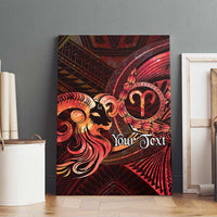 Personalised Polynesia Zodiac Aries Canvas Wall Art Galaxy Polynesian Pattern Chest Tattoo Style