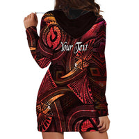 Personalised Polynesia Zodiac Aries Hoodie Dress Galaxy Polynesian Pattern Chest Tattoo Style