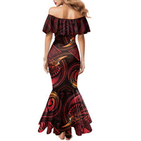 Personalised Polynesia Zodiac Aries Mermaid Dress Galaxy Polynesian Pattern Chest Tattoo Style