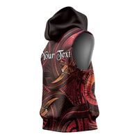 Personalised Polynesia Zodiac Aries Sleeveless Hoodie Galaxy Polynesian Pattern Chest Tattoo Style