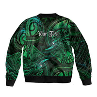 Personalised Polynesia Zodiac Taurus Bomber Jacket Galaxy Polynesian Pattern Chest Tattoo Style