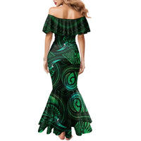Personalised Polynesia Zodiac Taurus Family Matching Mermaid Dress and Hawaiian Shirt Galaxy Polynesian Pattern Chest Tattoo Style LT14 - Polynesian Pride