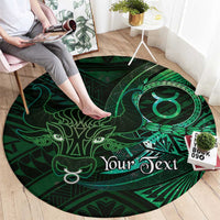 Personalised Polynesia Zodiac Taurus Round Carpet Galaxy Polynesian Pattern Chest Tattoo Style