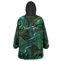 Personalised Polynesia Zodiac Taurus Wearable Blanket Hoodie Galaxy Polynesian Pattern Chest Tattoo Style