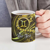 Personalised Polynesia Zodiac Gemini Ceramic Mug Galaxy Polynesian Pattern Chest Tattoo Style
