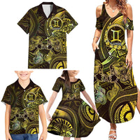 Personalised Polynesia Zodiac Gemini Family Matching Summer Maxi Dress and Hawaiian Shirt Galaxy Polynesian Pattern Chest Tattoo Style LT14 - Polynesian Pride
