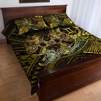 Personalised Polynesia Zodiac Gemini Quilt Bed Set Galaxy Polynesian Pattern Chest Tattoo Style
